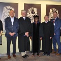 Pictured left to right: Associate Dean Carolyn Broering-Jacobs, Dean Lee Fisher, Judge Sean C. Gallagher, Judge Patricia A. Blackmon, Judge Frank D. Celebrezze, Jr., Professor Doron Kalir, and Associate Dean Jonathon Witmer-Rich.