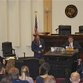 Attorneys and professors pictured above, speaking with the students following the oral argument on August 22, 2019.