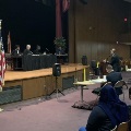 Appellant's counsel presenting argument before Judge Patricia Blackmon, Judge Eileen T. Gallagher, and Judge Anita Laster Mays.