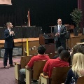 Following oral argument, appellant's and appellee's counsel answer questions from the students and share their experiences in the legal profession.